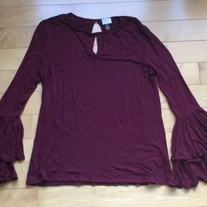 Tiered bell sleeve top